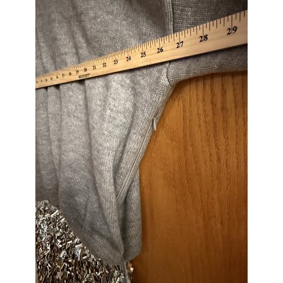 NWT Anthropologie Mare Mare Dress Wm XL Knit Sweater Skirt Twofer Sequins Silver - Picture 13 of 15